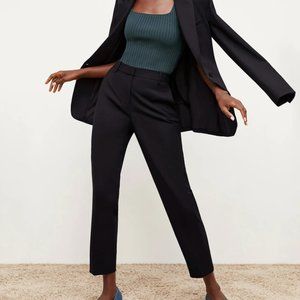 MM LaFleur Mejia 3.0 Washable Wool Twill Pants in Black Size 14 NWT